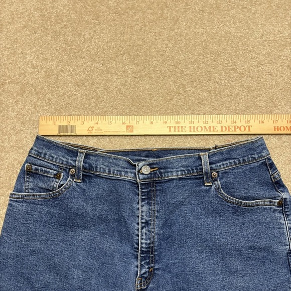 Vtg Levis 550 Jean Shorts Womens 16 W32 Blue Relaxed Fit 9 Bermuda Denim Stretch - Picture 5 of 10